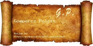 Gompercz Polett névjegykártya